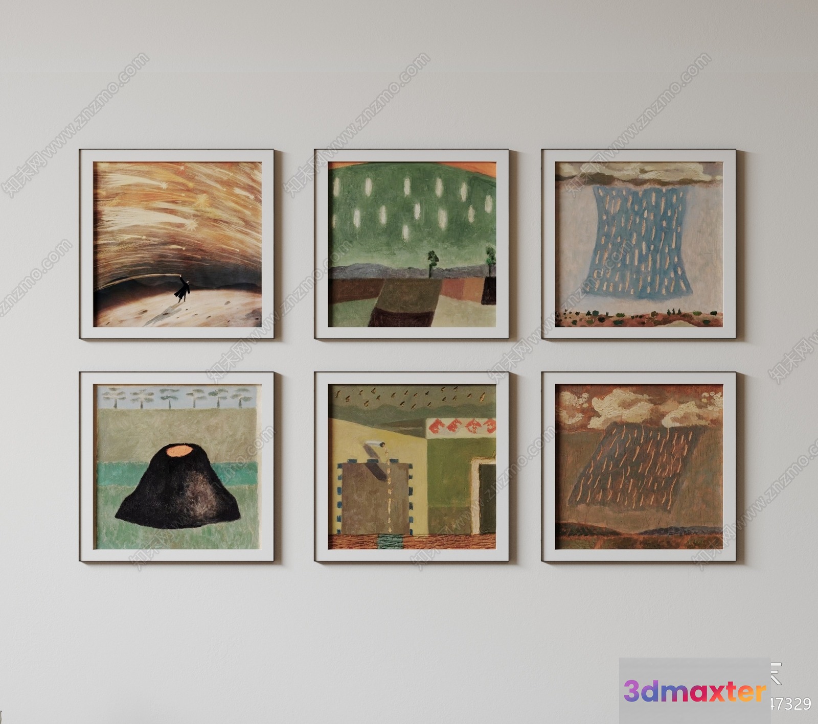 Abstract Art Prints 3D Model - 16638 - VRAY Render
