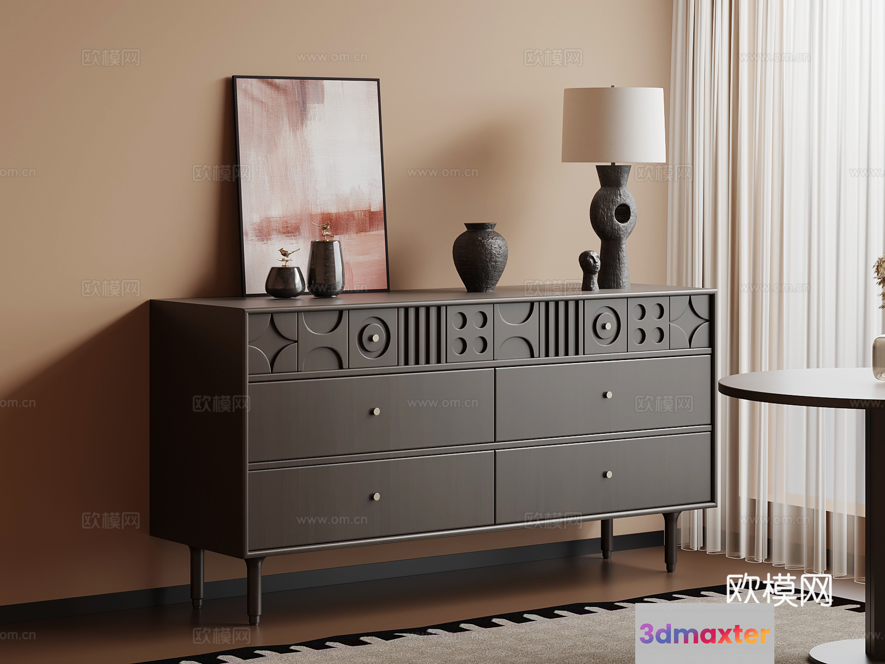 Modern Dresser 3D Model - 4273 - VRAY Render