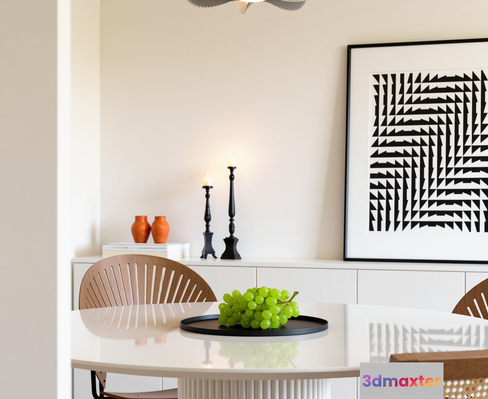 Modern Dining Table 3D Model - 6596 - VRAY Render