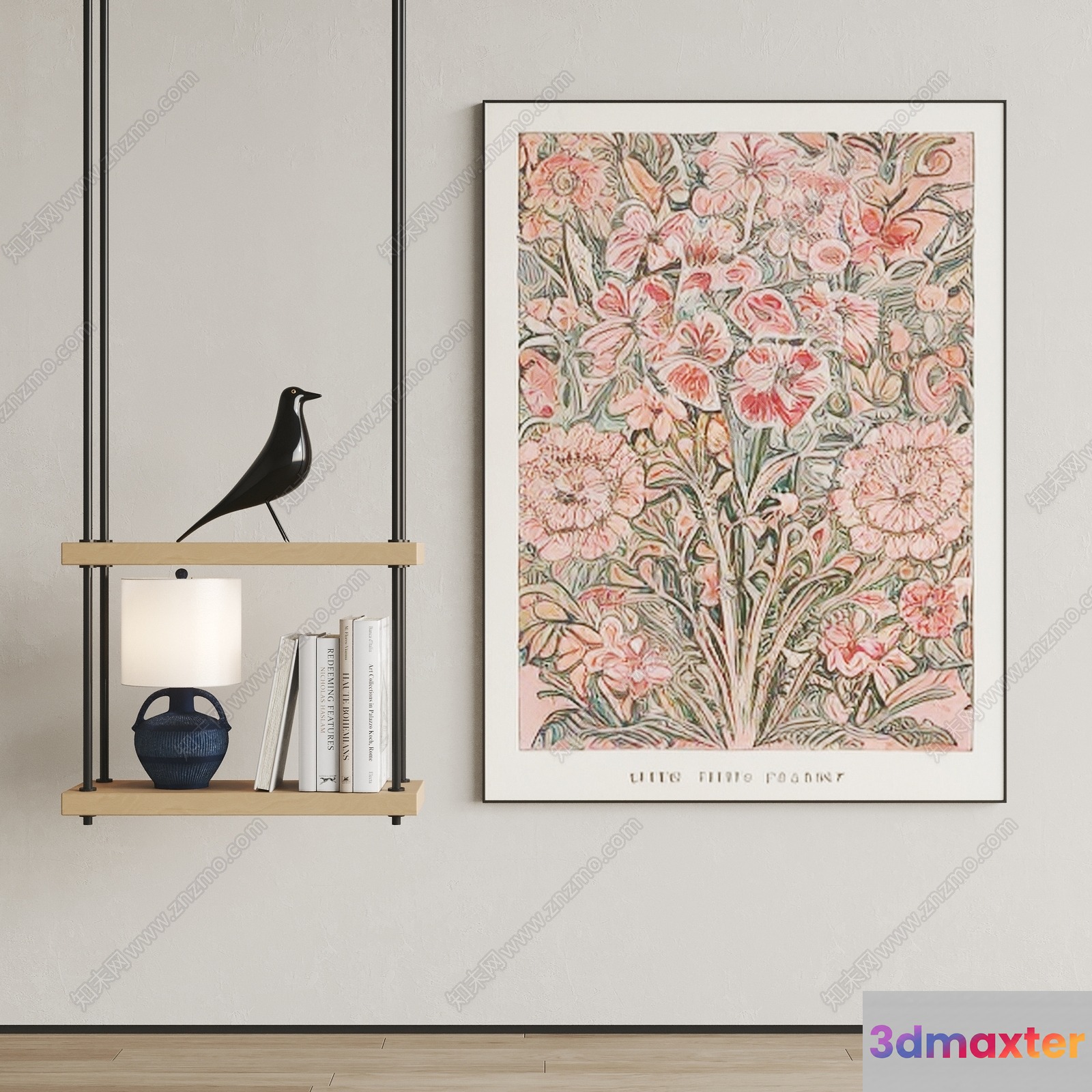 Modern Hanging Shelf 3D Model - 2907 - VRAY Render