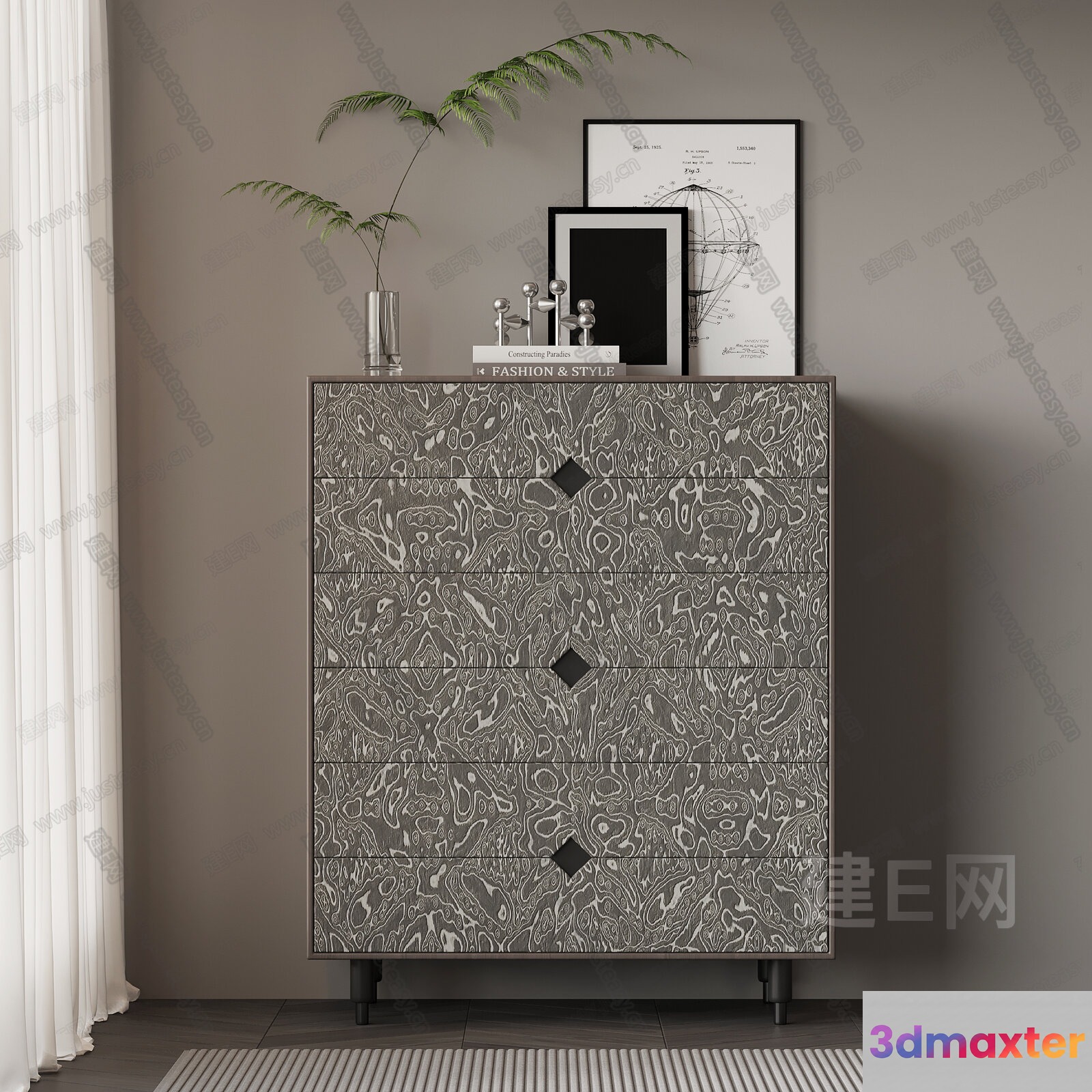 Modern Dresser 3D Model - 4925 - VRAY Render