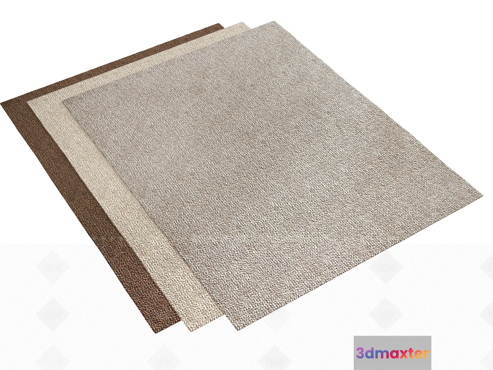 Three Pieces Of Fabric 3D Model - 10895 - VRAY Render