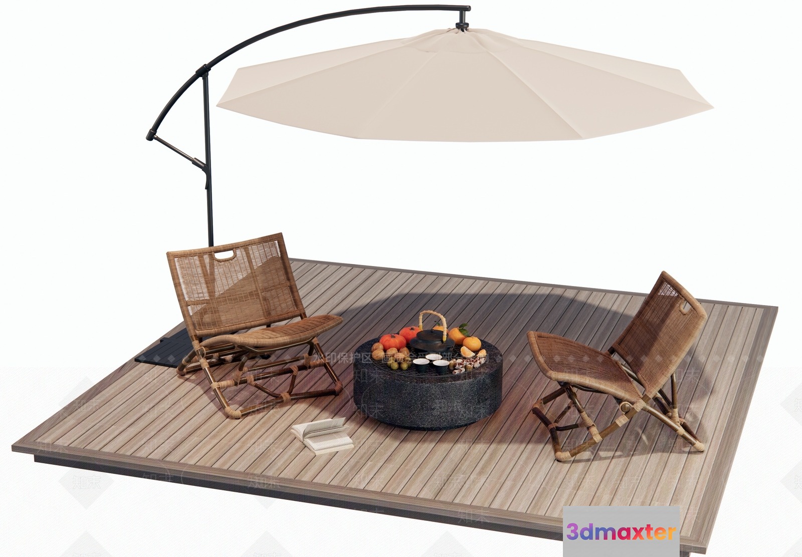 Outdoor Furniture Set 3D Model - 14877 - VRAY Render