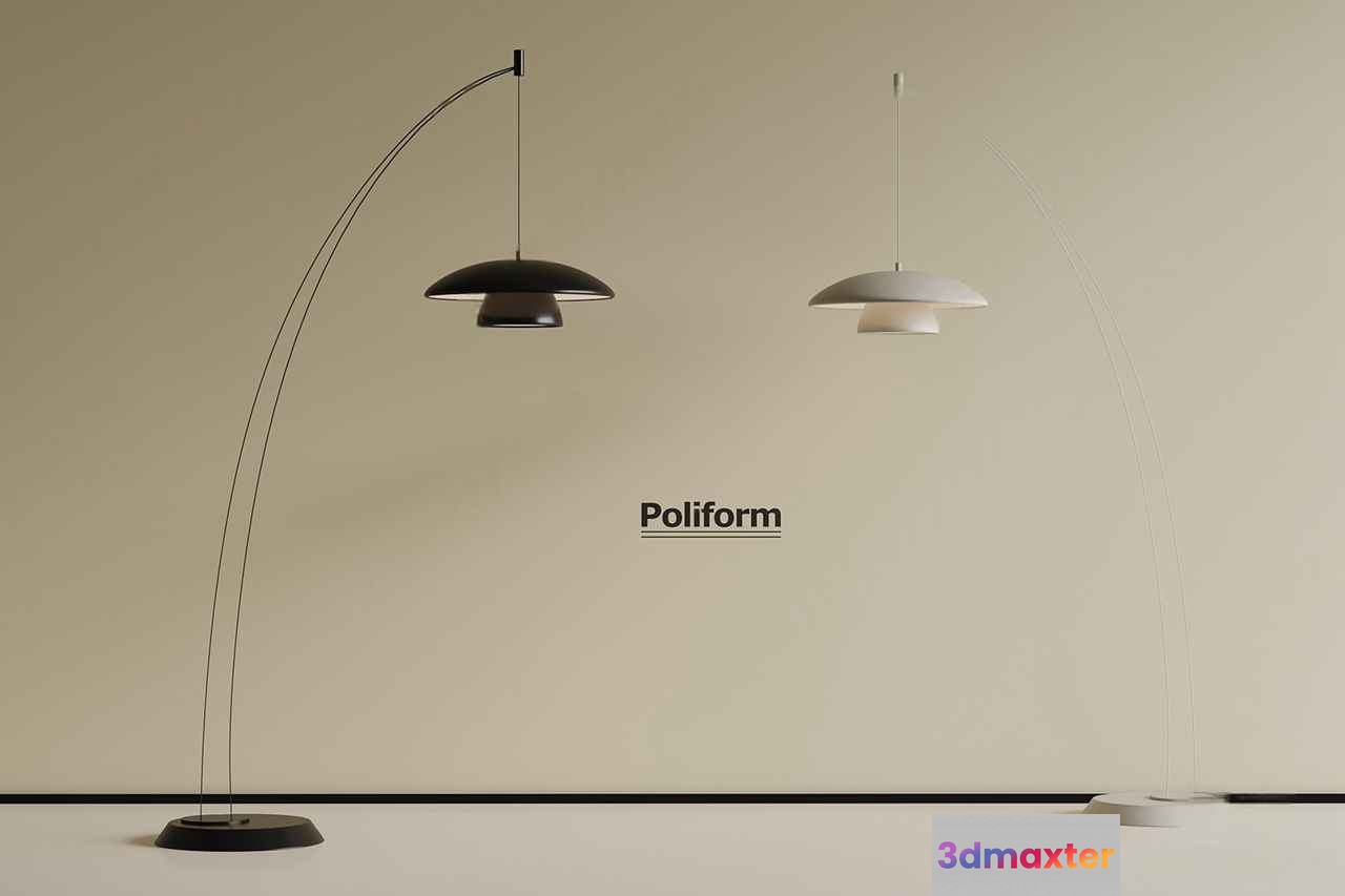 Modern Floor Lamps 3D Model - 14298 - VRAY Render