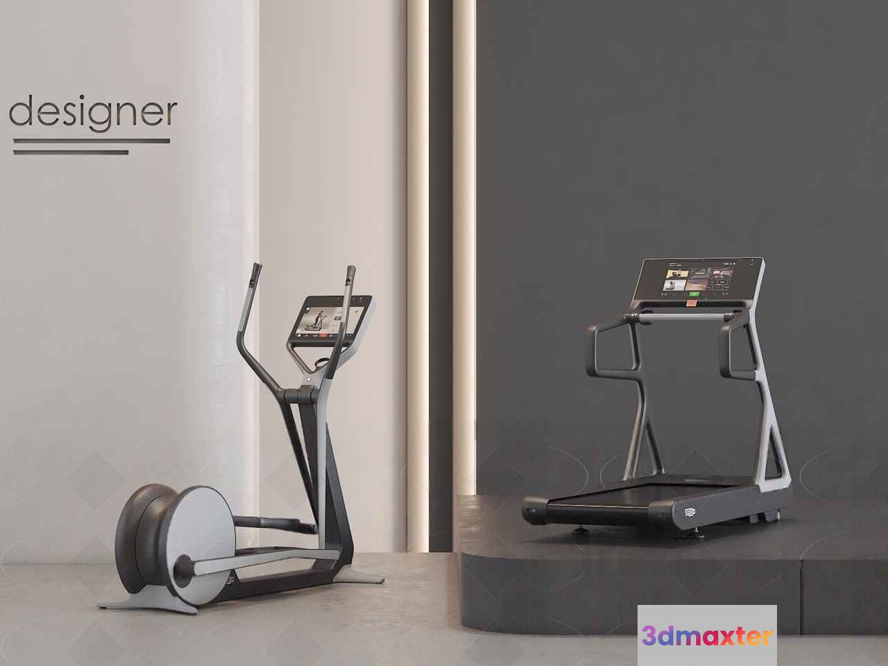 The Main Subject Is A Modern Gym Equipment With A Sleek And Contemporary Design 3D Model - 7092 - VRAY Render