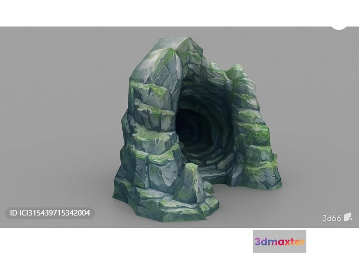 A Rocky Tunnel 3D Model - 702 - VRAY Render