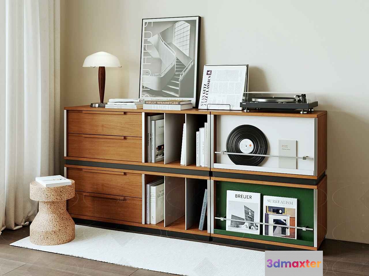 Modern Mid-Century Style 3D Model - 3862 - VRAY Render