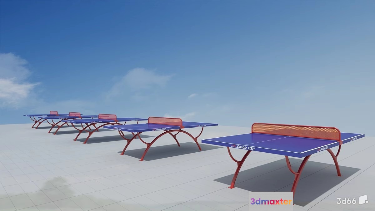 Table Tennis Tables 3D Model - 19450 - VRAY Render