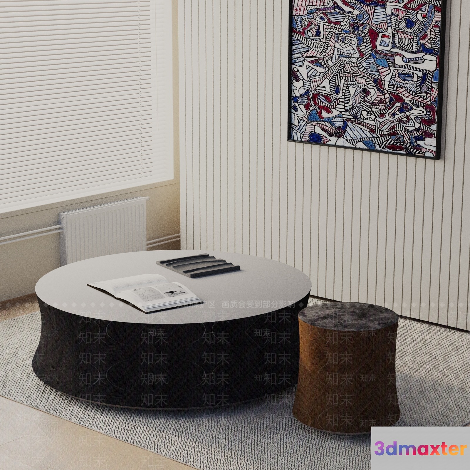 Cozy Living Room 3D Model - 8621 - VRAY Render