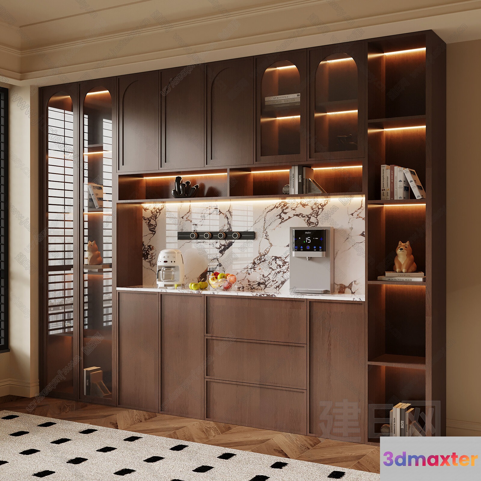 Modern Kitchen Design 3D Model - 4287 - VRAY Render