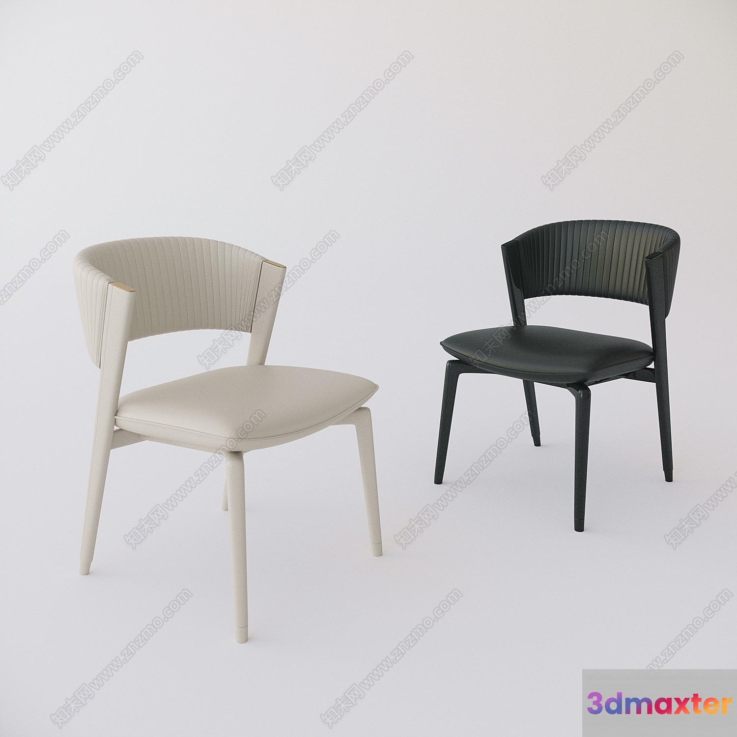 Modern Black Chair 3D Model - 13896 - VRAY Render
