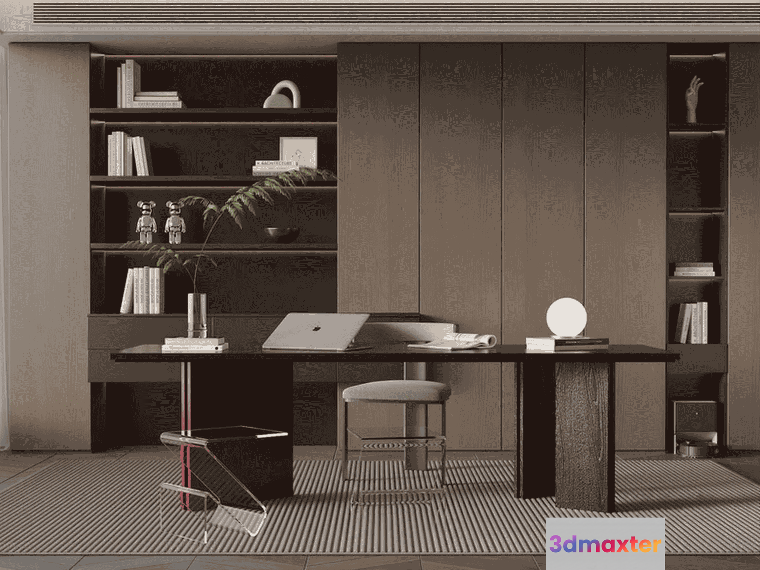 Modern Home Office 3D Model - 17614 - VRAY Render