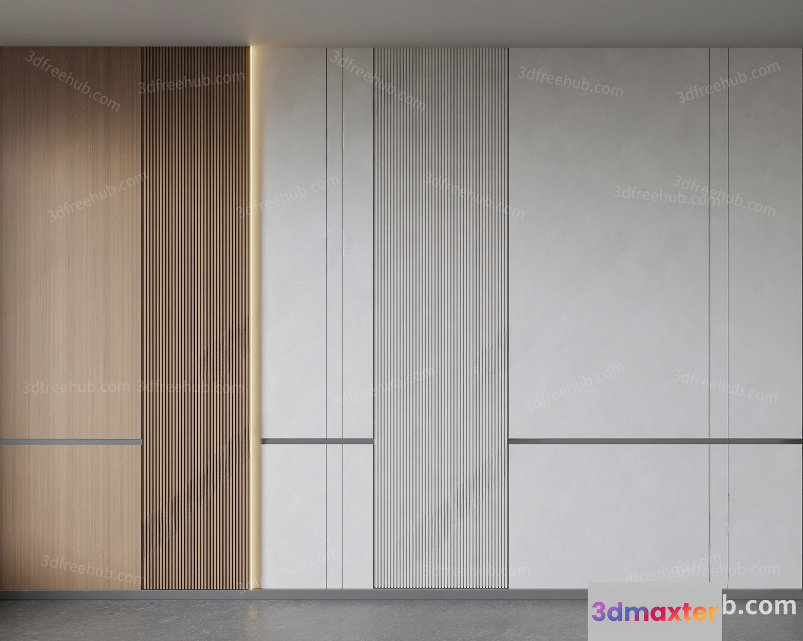 Modern Minimalist Closet 3D Model - 20223 - VRAY Render