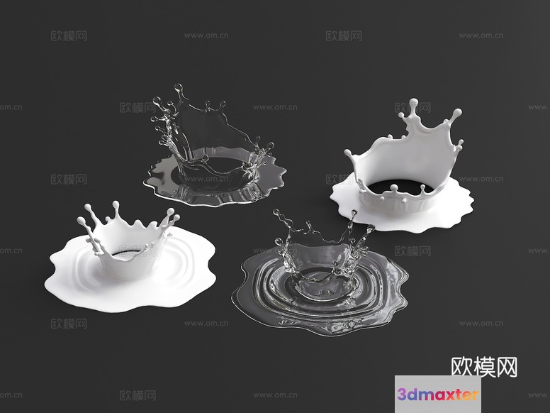 A Crown-Shaped Sculpture Made Of White Ceramic 3D Model - 12375 - VRAY Render