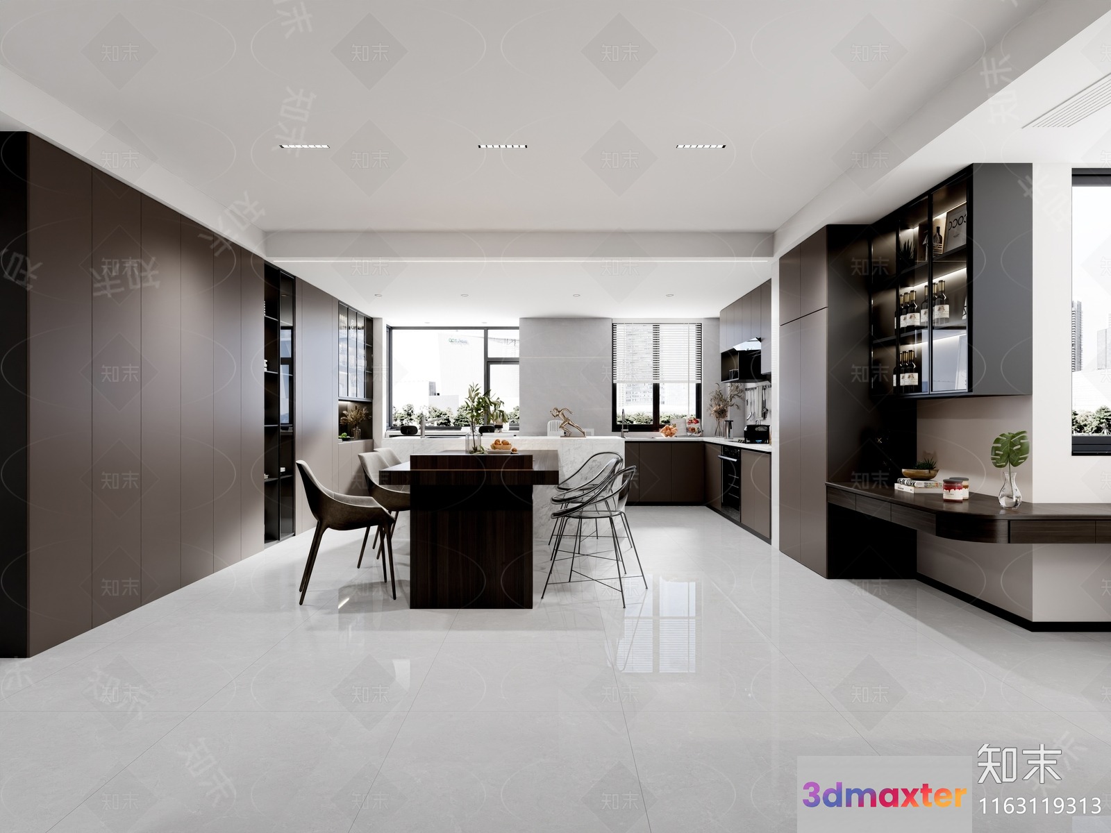 Modern Kitchen 3D Model - 15697 - VRAY Render