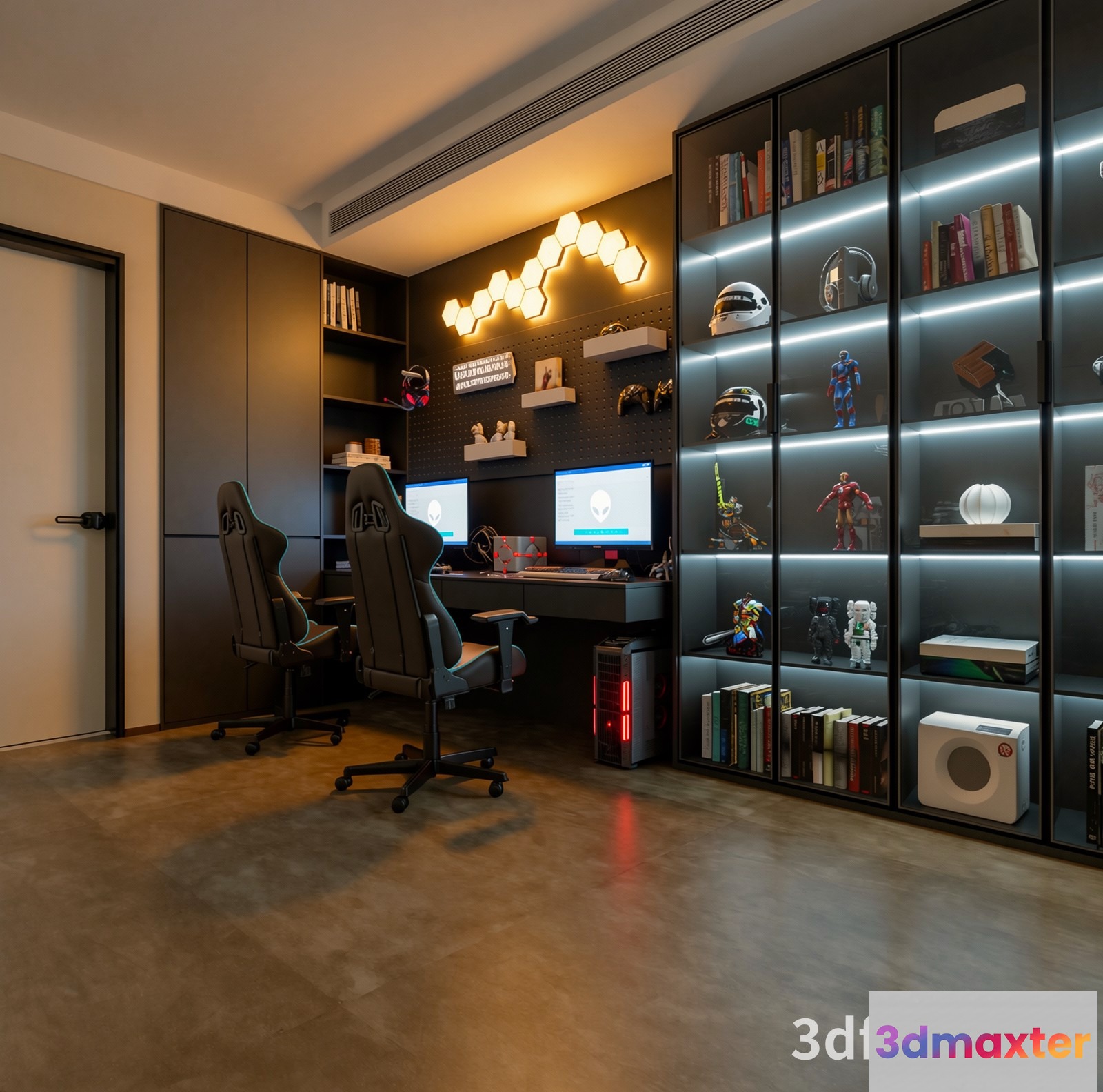 Modern Home Office 3D Model - 23553 - VRAY Render