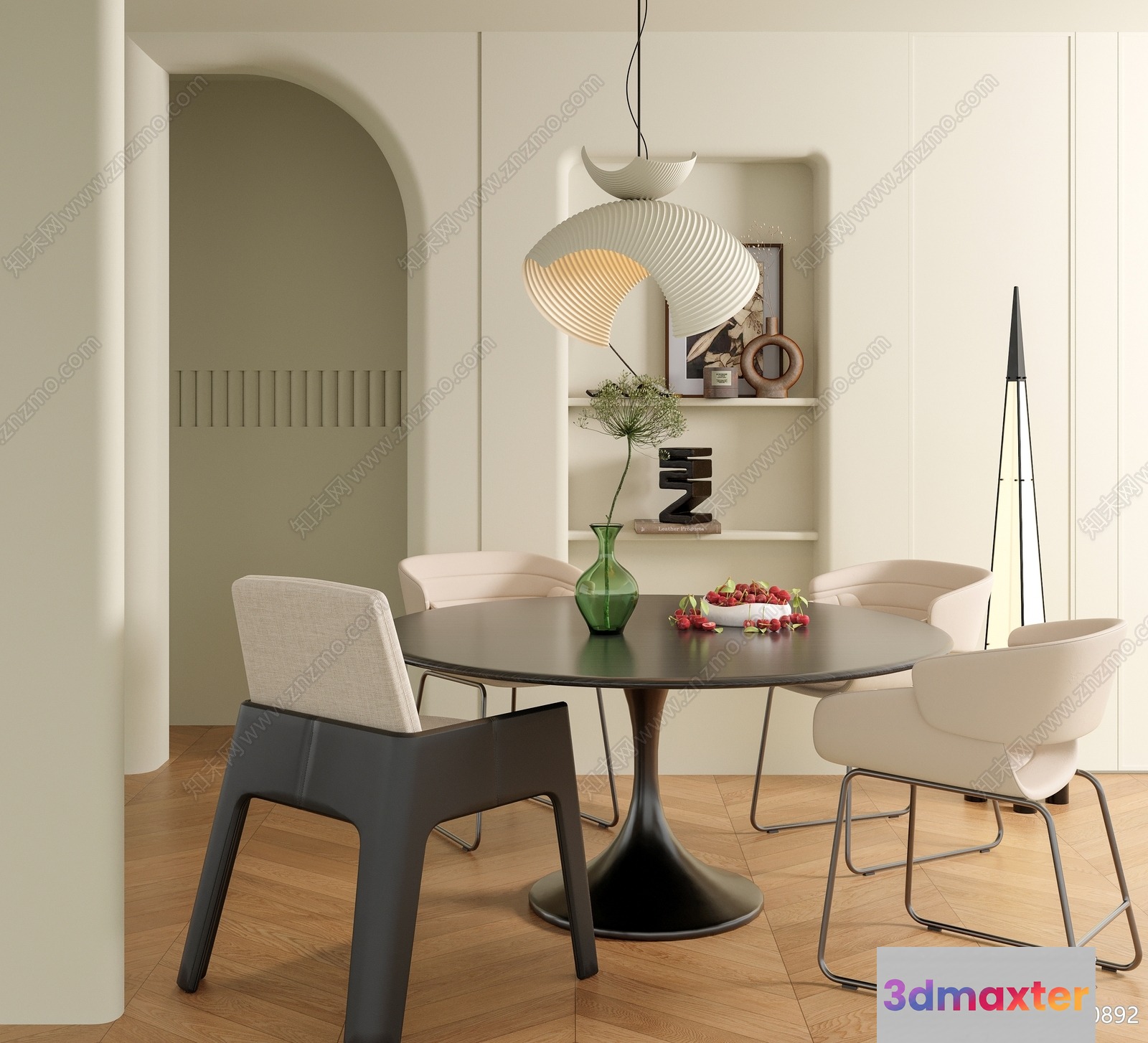 Modern Dining Room 3D Model - 6121 - VRAY Render