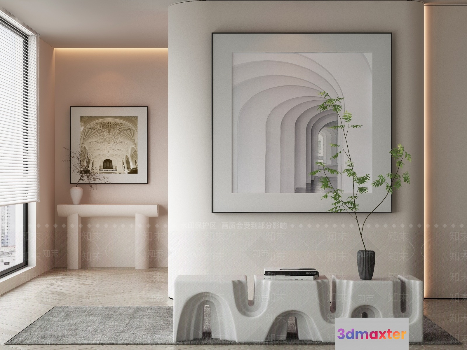 Modern Minimalist Room 3D Model - 13676 - VRAY Render
