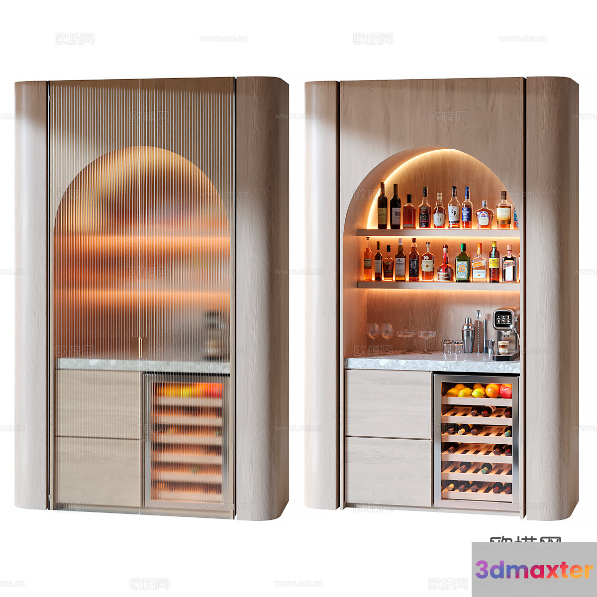 Modern Bar Setup 3D Model - 1016 - VRAY Render