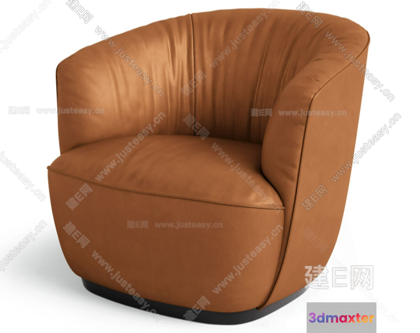 A Tan Leather Chair 3D Model - 16668 - CORONA Render