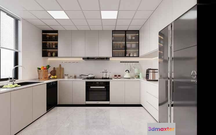 Modern Kitchen 3D Model - 14539 - CORONA Render