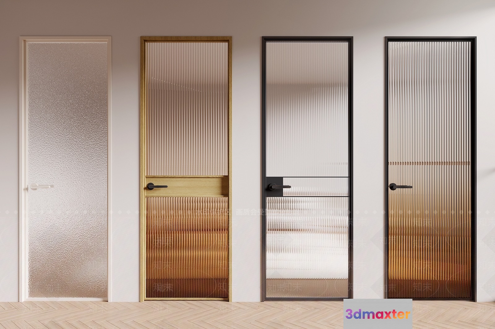 Four Doors 3D Model - 16600 - VRAY Render