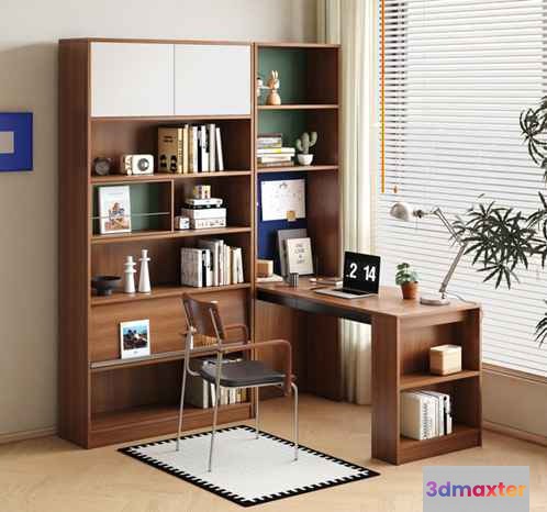 Wooden Desk 3D Model - 7731 - VRAY Render