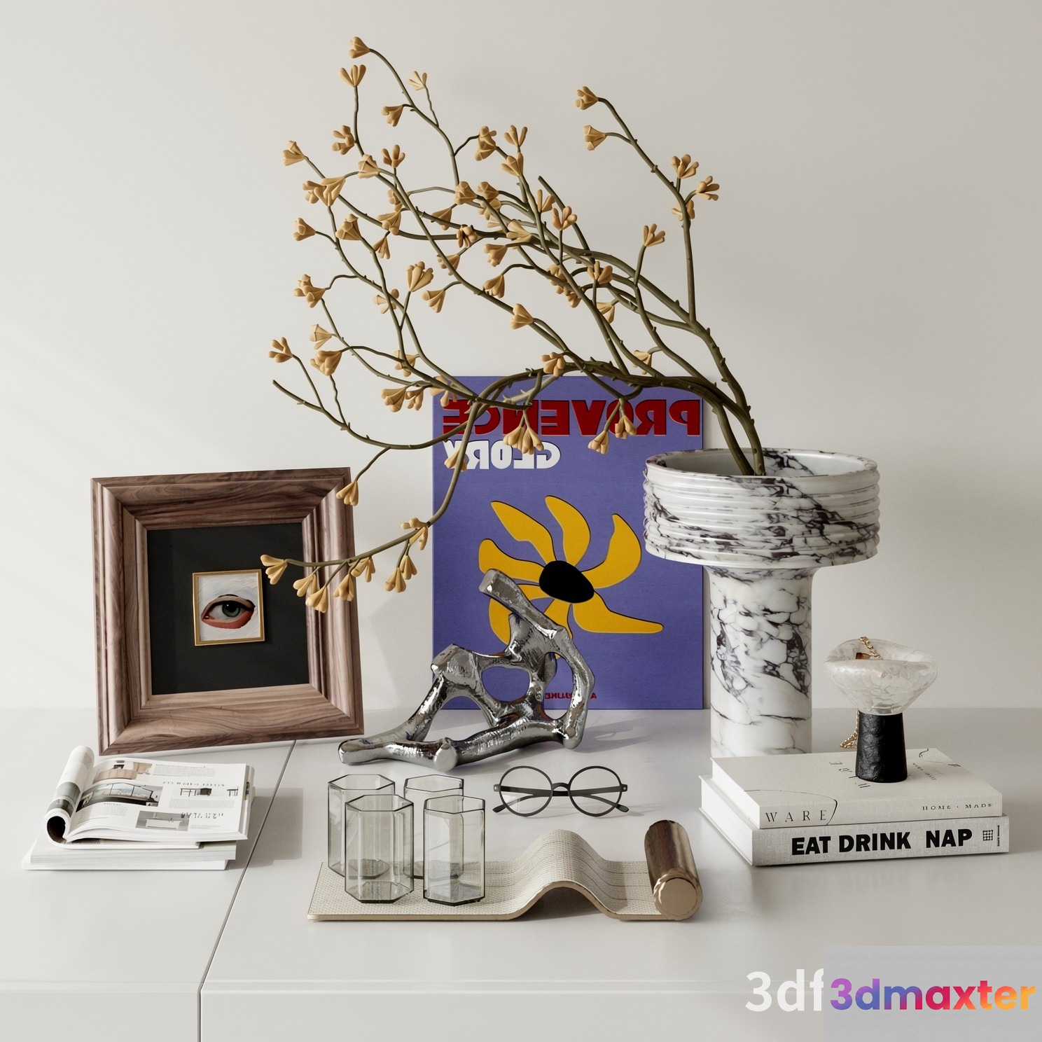A Modern Home Decor Arrangement 3D Model - 23601 - VRAY Render