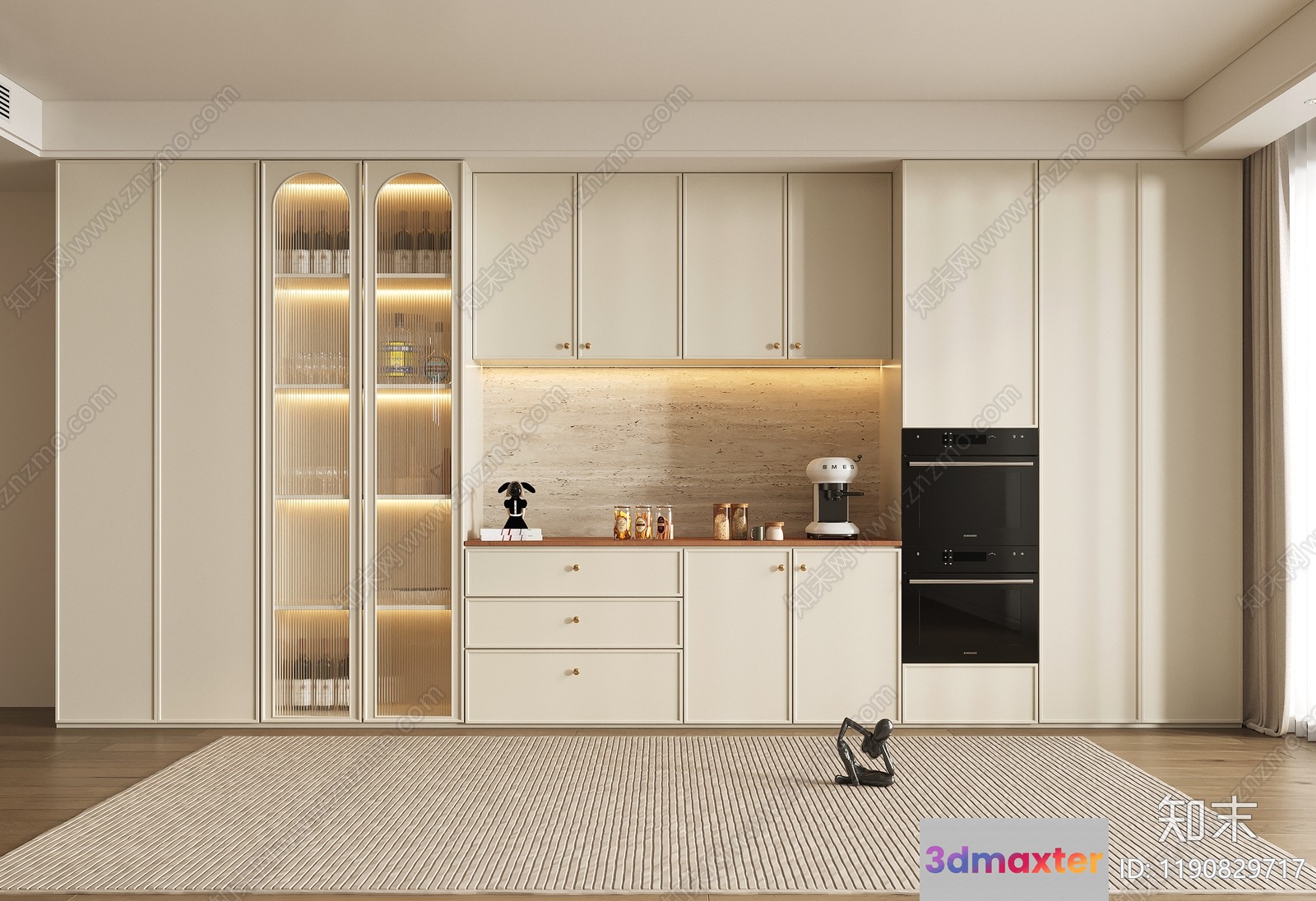 Modern Kitchen 3D Model - 22370 - VRAY Render