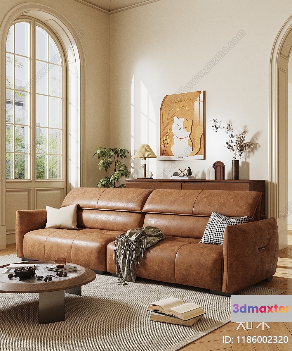 Modern Living Room 3D Model - 17257 - CORONA Render