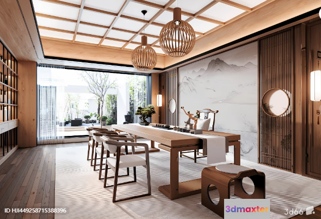 Modern Dining Room 3D Model - 17545 - VRAY Render