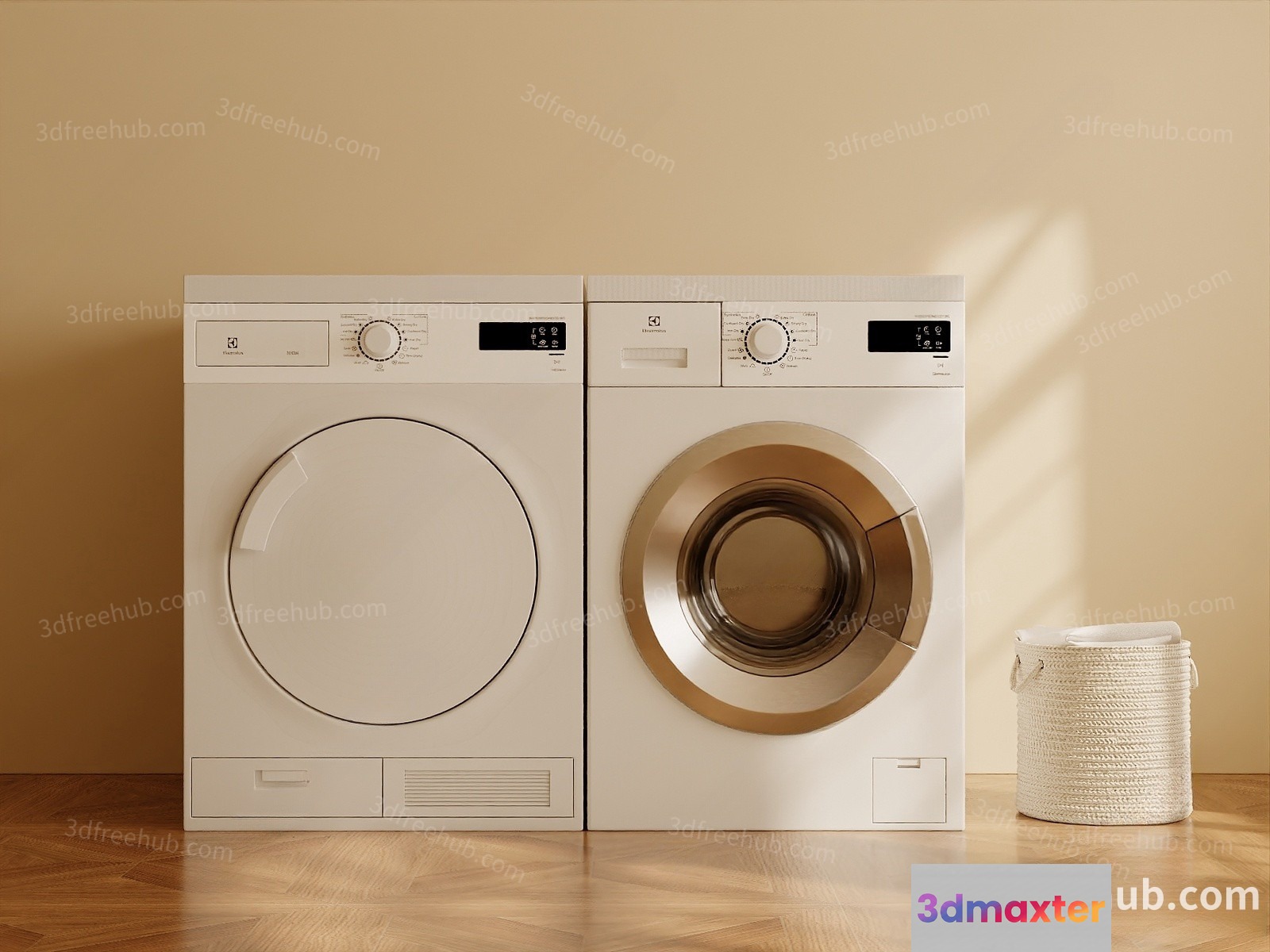 Modern Washing Machine 3D Model - 18554 - VRAY Render