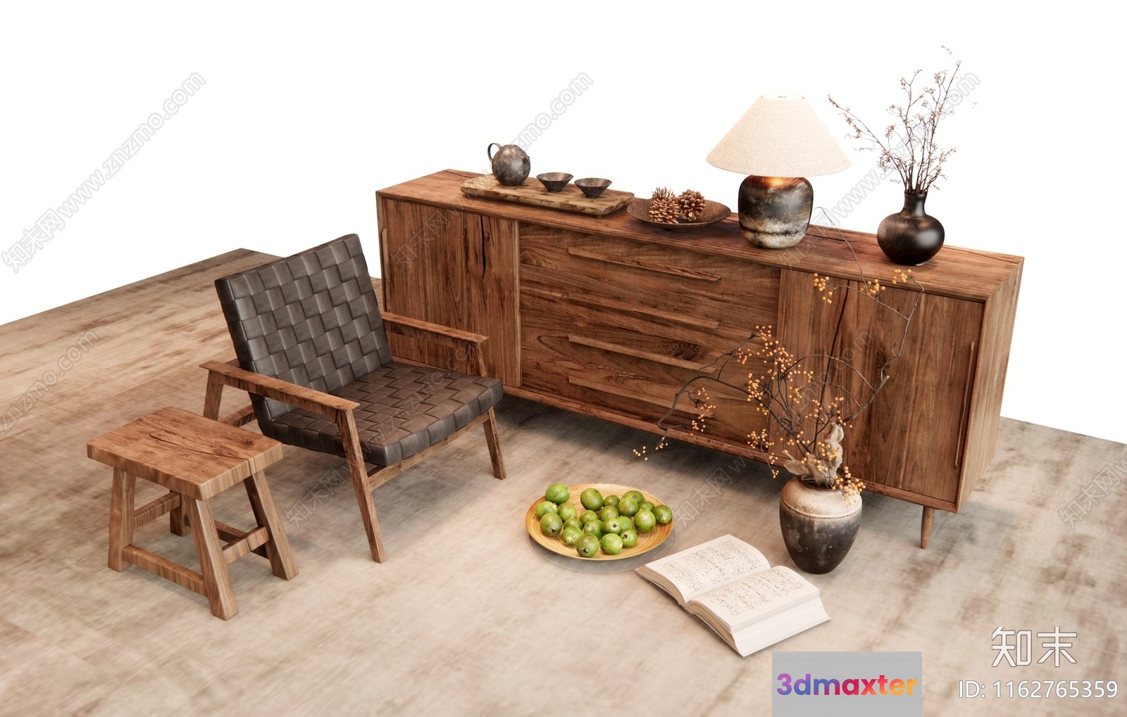 Cozy Living Room 3D Model - 3491 - VRAY Render