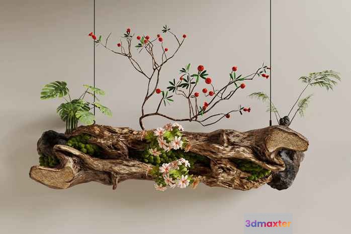 Wooden Hanging Planter 3D Model - 2488 - CORONA Render
