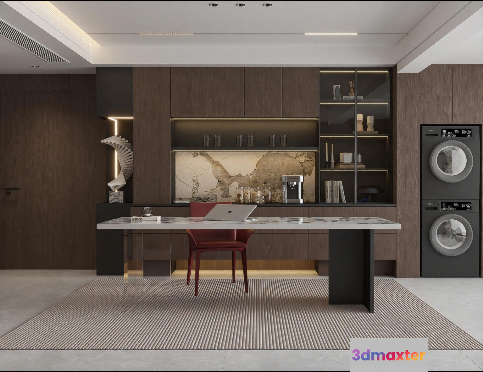 Modern Office Space 3D Model - 13872 - VRAY Render