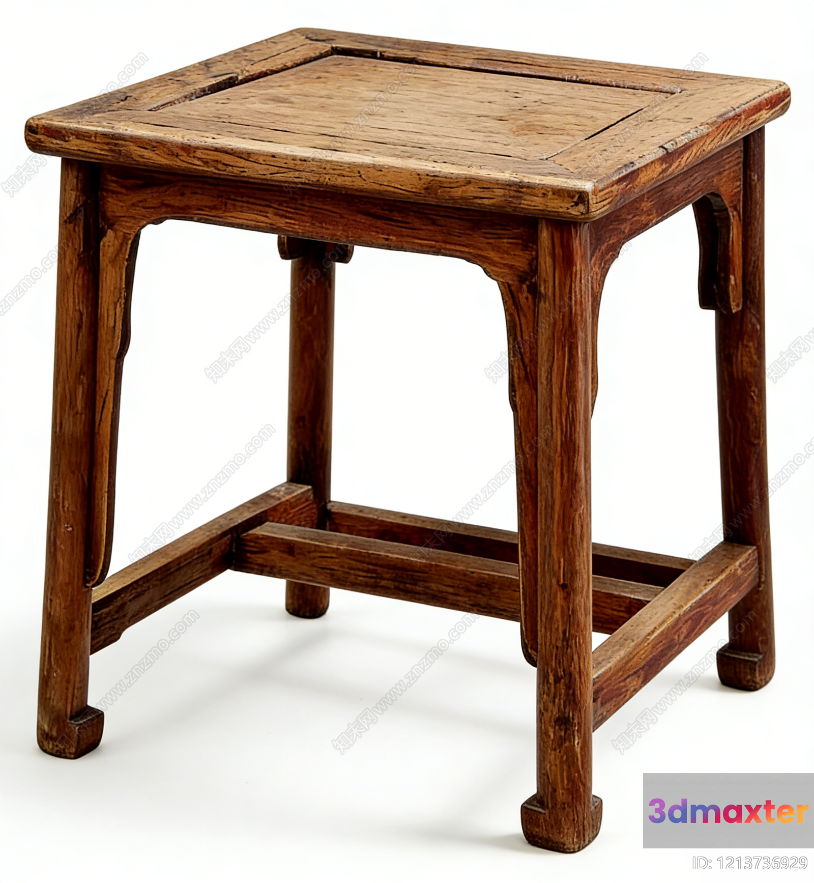 Small Wooden Table 3D Model - 16641 - VRAY Render