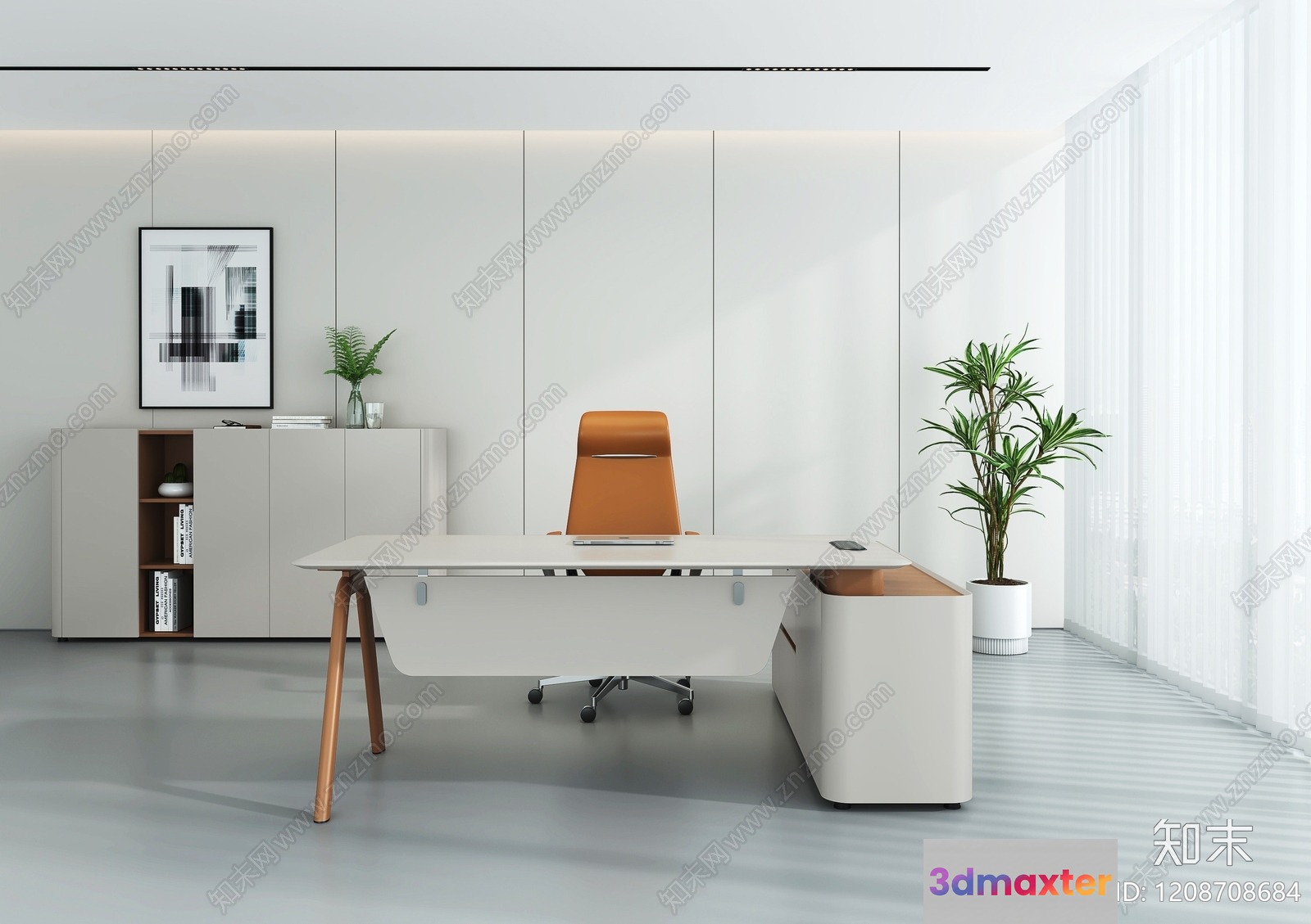 Modern Office Space 3D Model - 3266 - VRAY Render