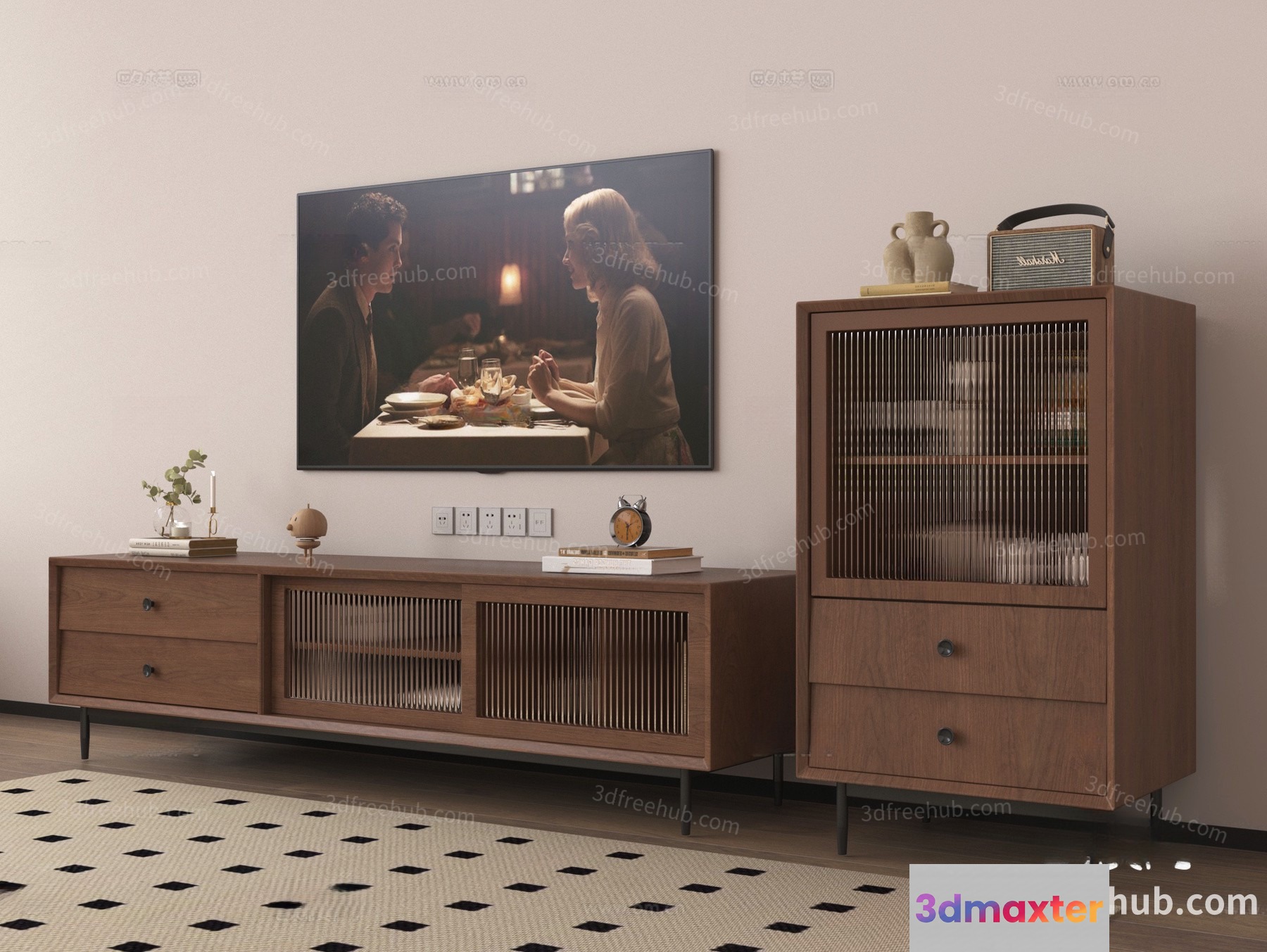 Modern Living Room 3D Model - 21289 - VRAY Render