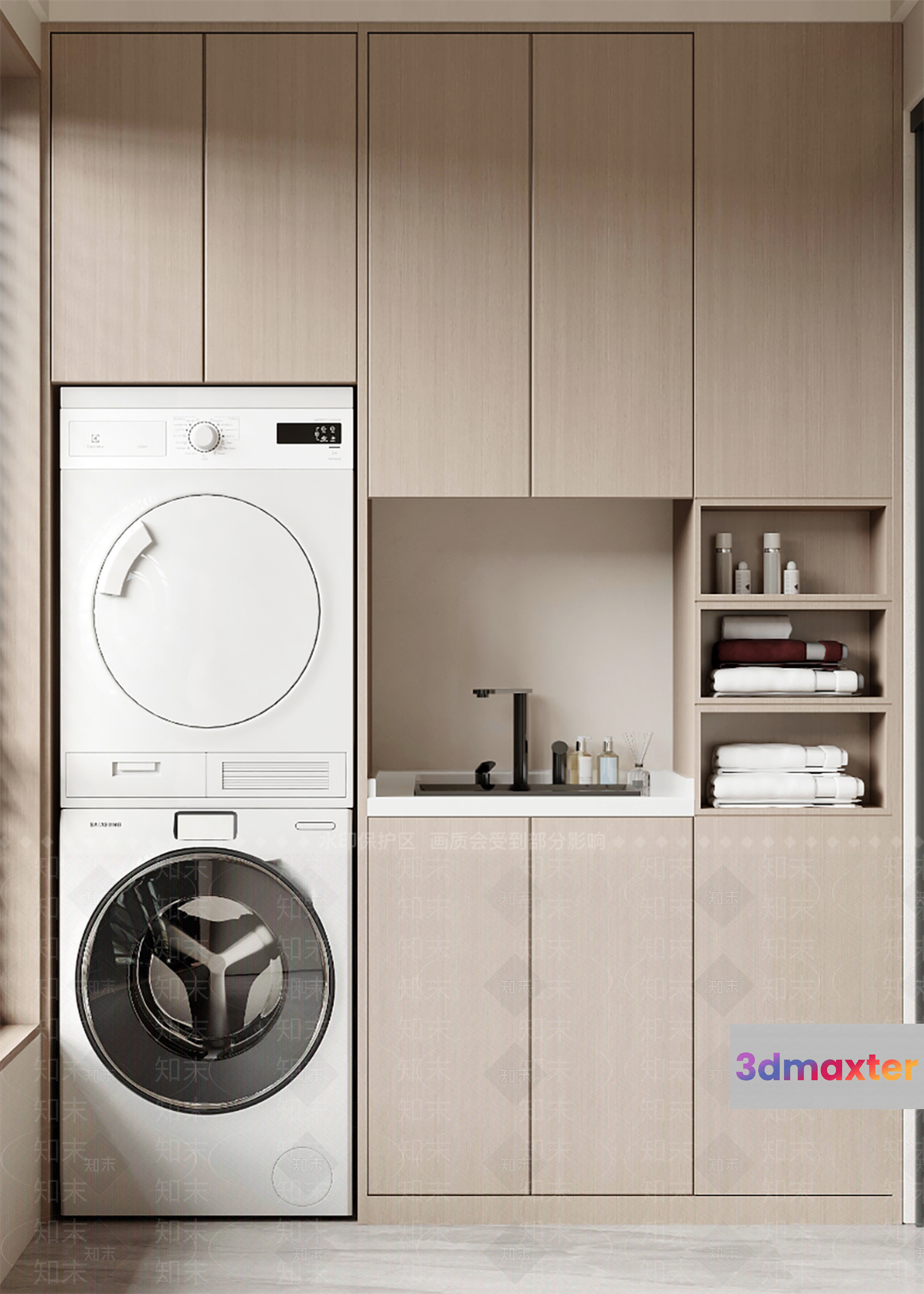 Modern Laundry Room 3D Model - 14991 - VRAY Render