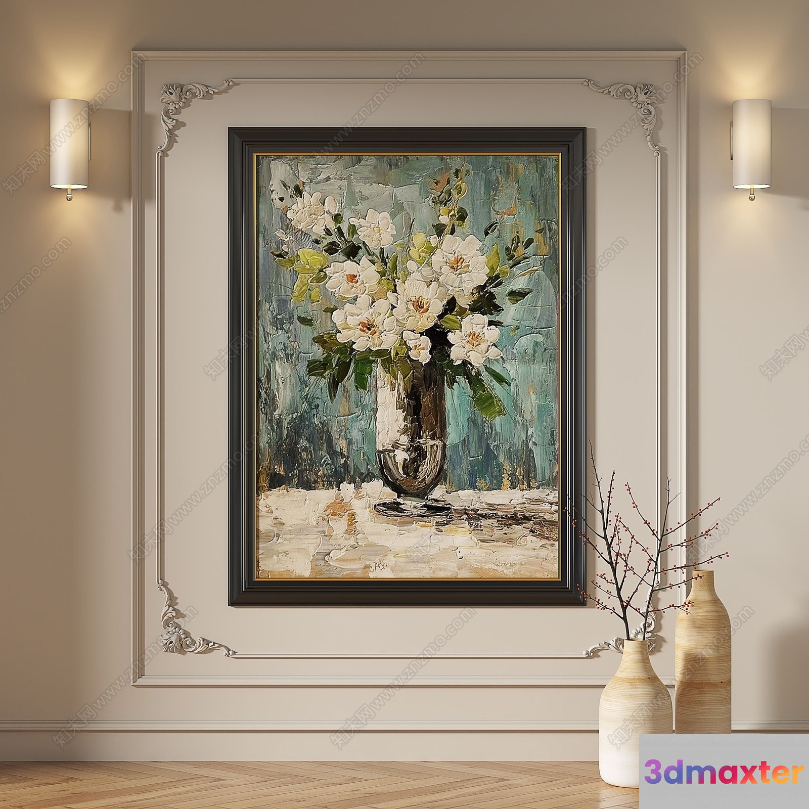 A Framed Painting 3D Model - 16829 - VRAY Render