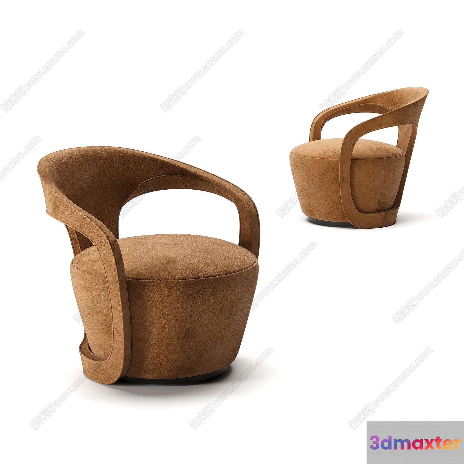 Modern Brown Chair 3D Model - 7947 - CORONA Render