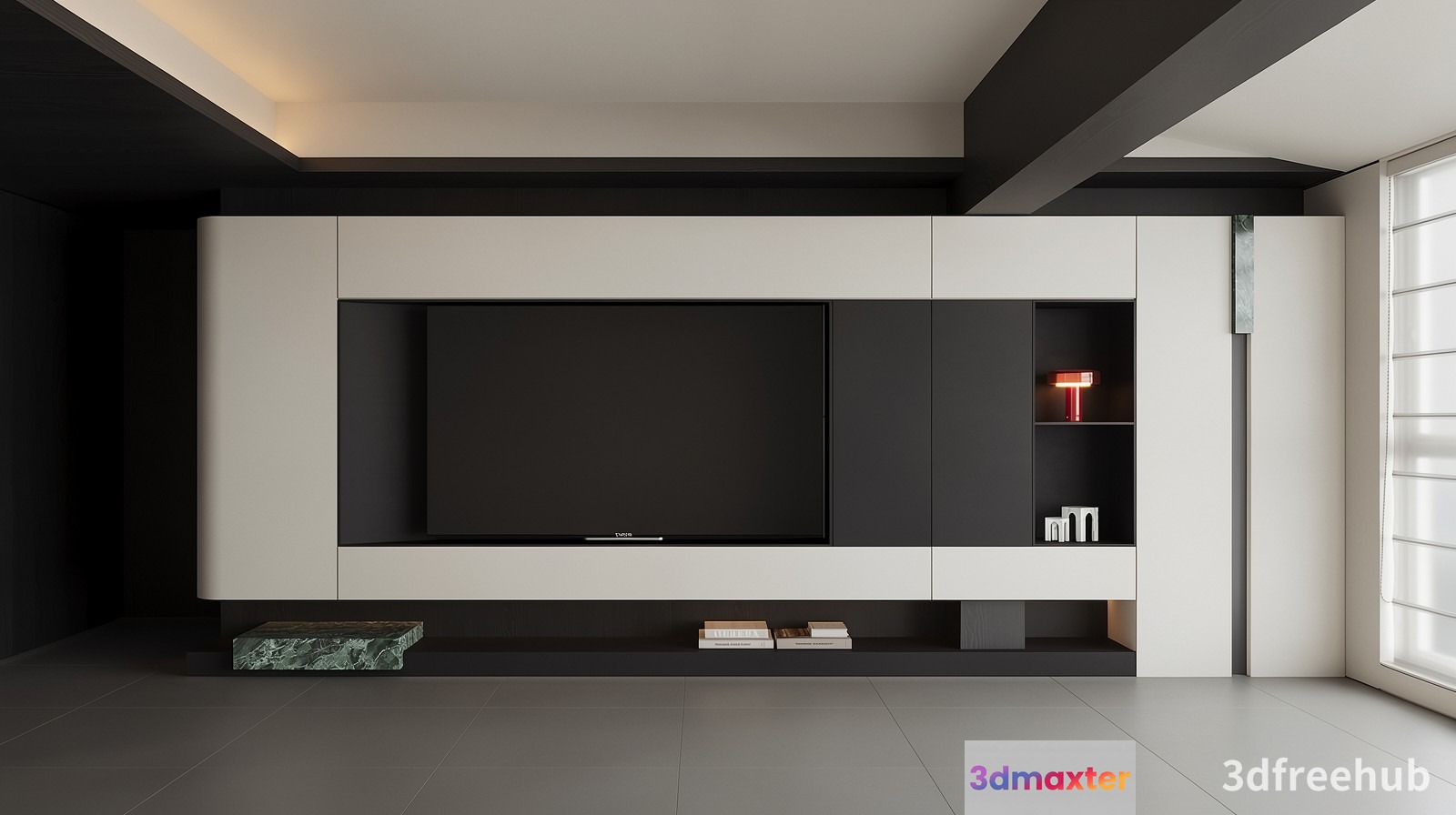 Modern Tv Unit 3D Model - 21764 - VRAY Render