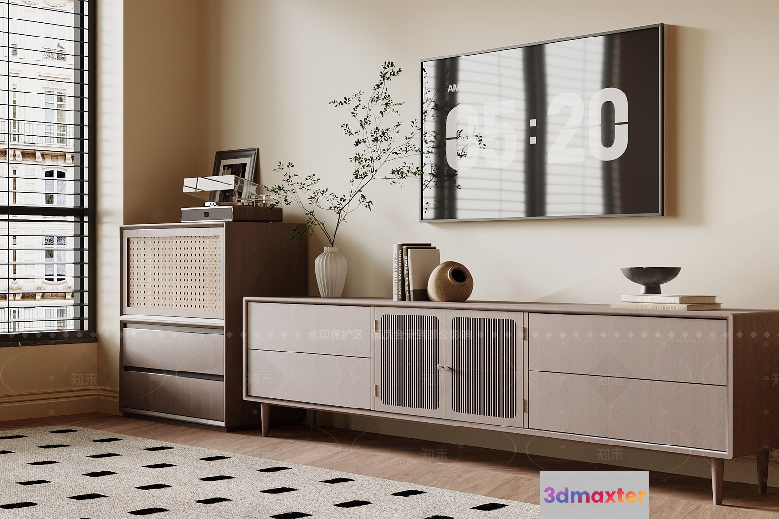 Modern Living Room 3D Model - 21822 - VRAY Render