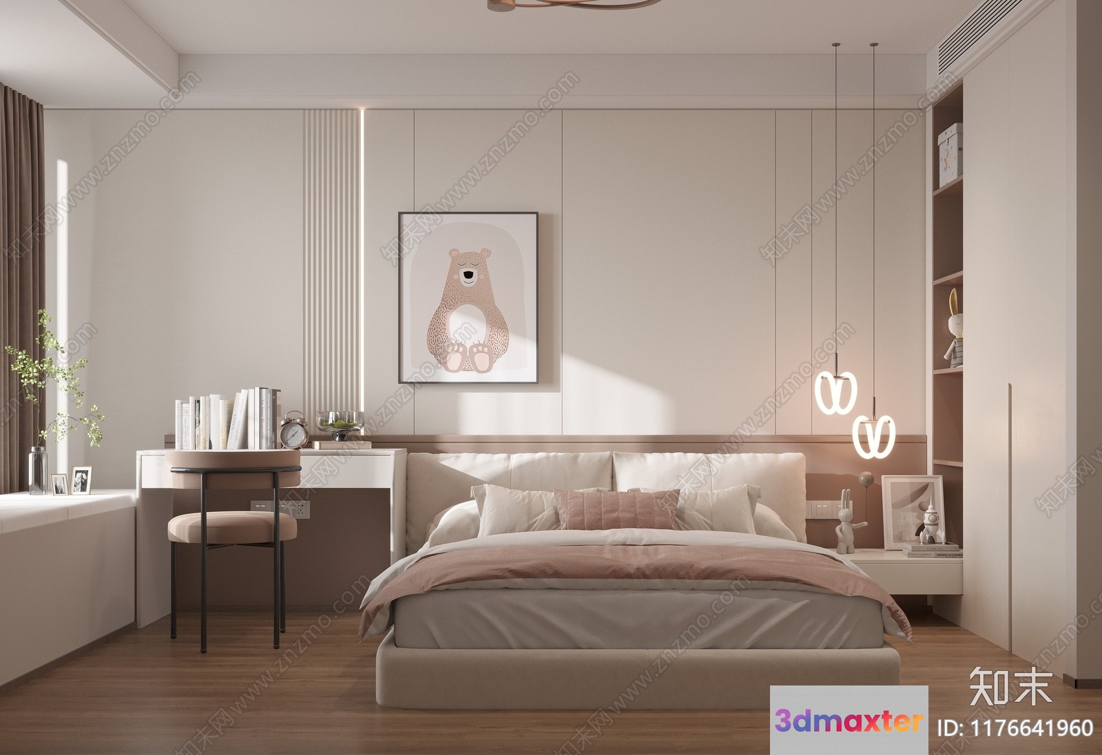 Cozy Modern Bedroom 3D Model - 17809 - CORONA Render