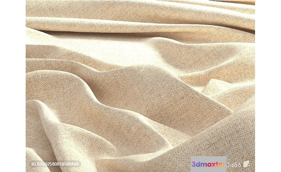 Cream-Colored Fabric 3D Model - 13032 - VRAY Render