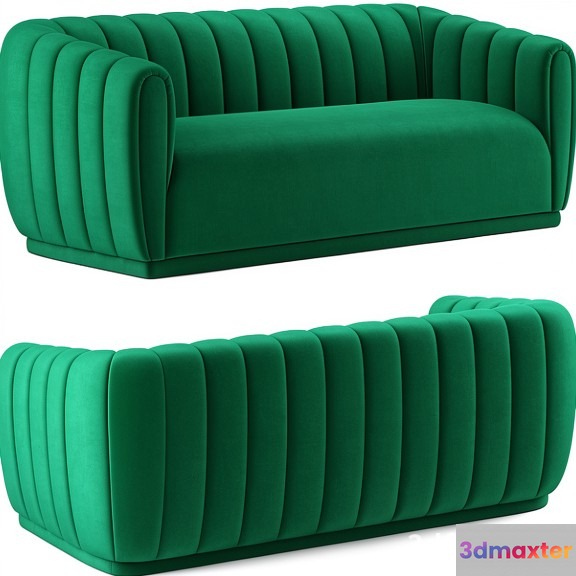 Green Couch 3D Model - 15539 - VRAY Render