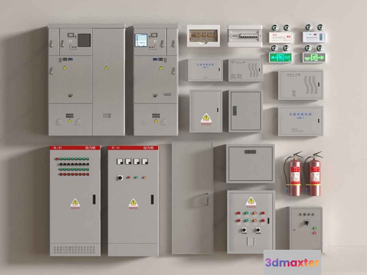 Industrial Control Panel 3D Model - 13573 - VRAY Render