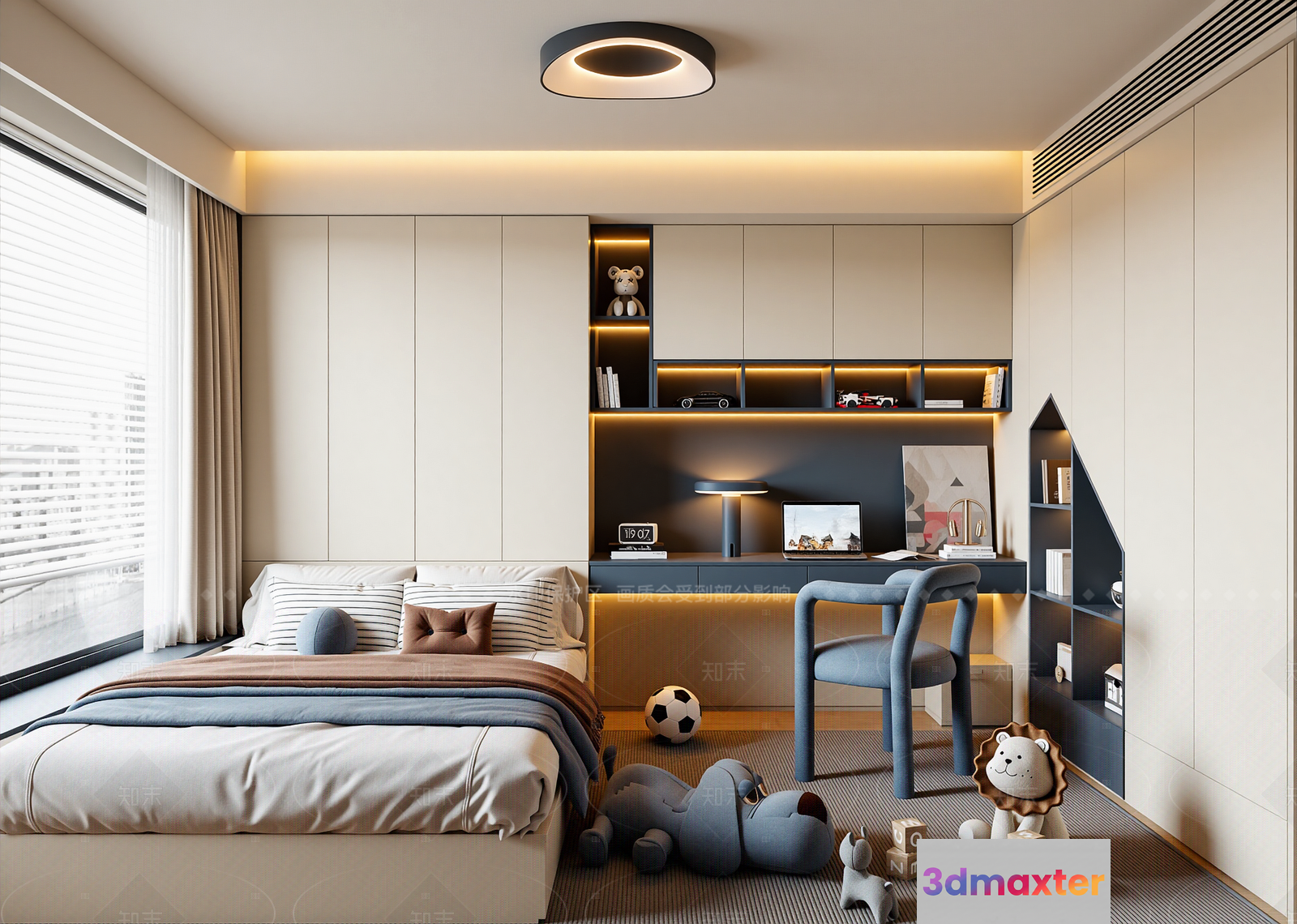 Modern Children'S Bedroom 3D Model - 22197 - VRAY Render