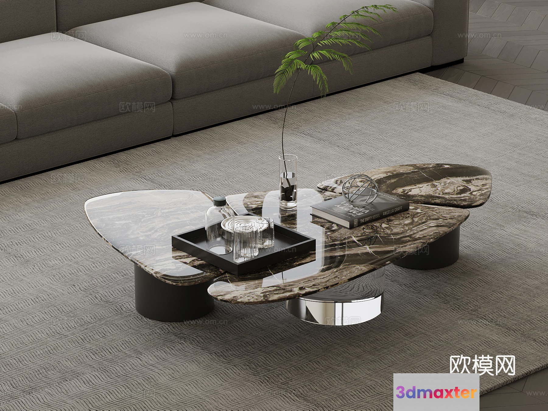 Modern Living Room 3D Model - 22523 - VRAY Render