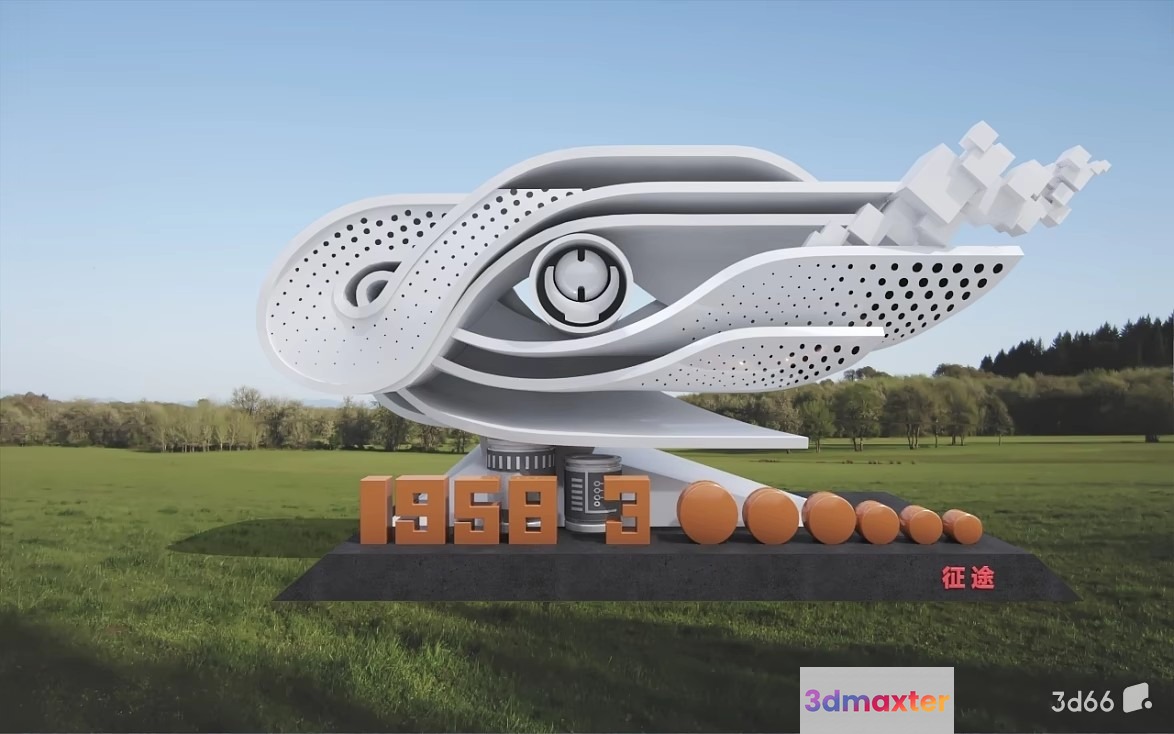 Abstract Sculpture 3D Model - 23663 - VRAY Render